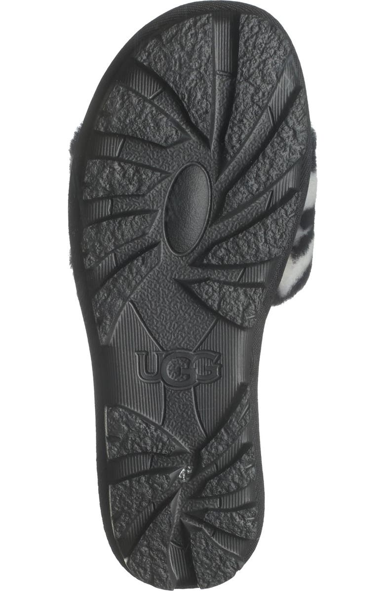 UGG<sup>®</sup> Cozette Zebra Genuine Shearling Slipper, Alternate, color,