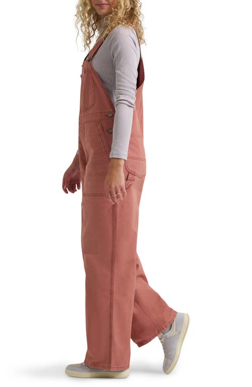 Lee Relaxed Denim Overalls In Pink