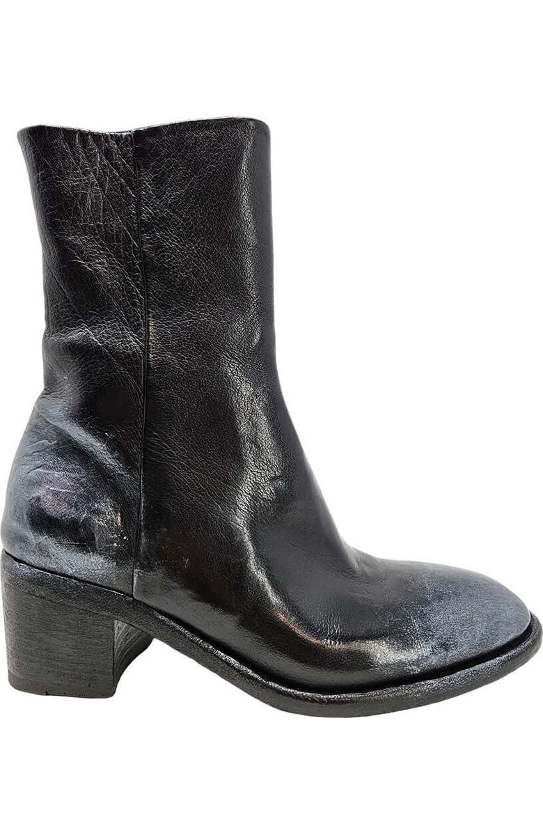 Madison Maison Hand Rubbed Metallic Ankle Boot, Main, color, Black