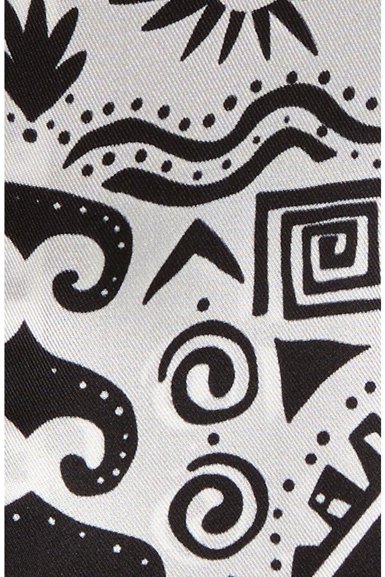 Sun & Surf Reversible Silk Skinny Scarf, Alternate, color, BLACK