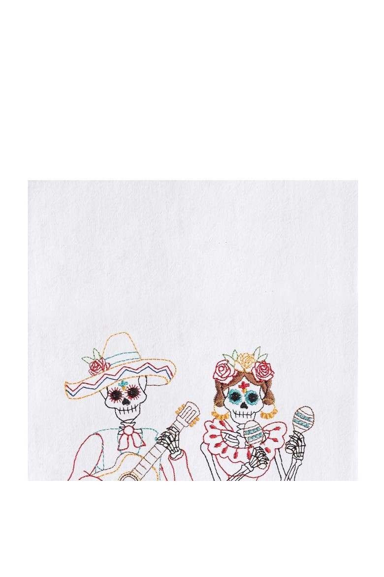 Mariachi Skeleton Duo Towel, Alternate, color, Red