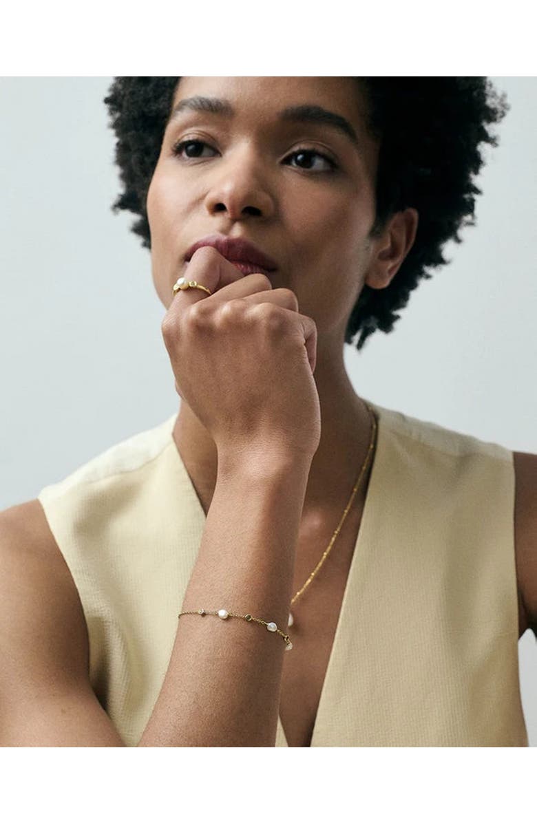 Astley Clarke Pearl and Sapphire Station Bracelet, Alternate, color, Pearl And Sapphire