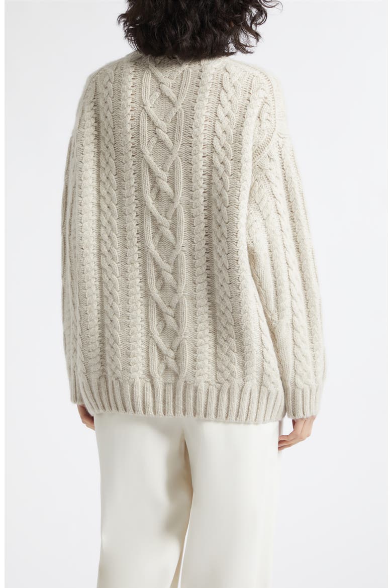 Mabel Cashmere Crewneck Sweater, Alternate, color, WHITE SAND