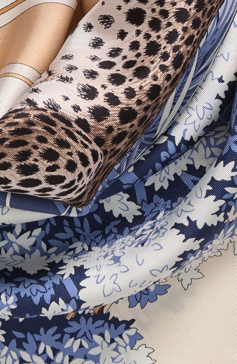 FERRAGAMO Day & Night Print Silk Twill Scarf, Alternate, color,