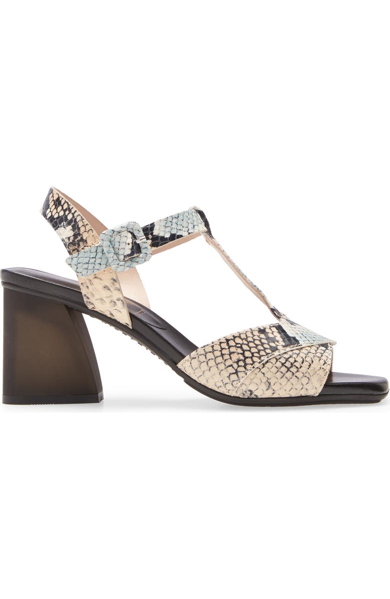 Hispanitas Preston Snakeskin Print Leather T-Strap Sandal, Alternate, color,