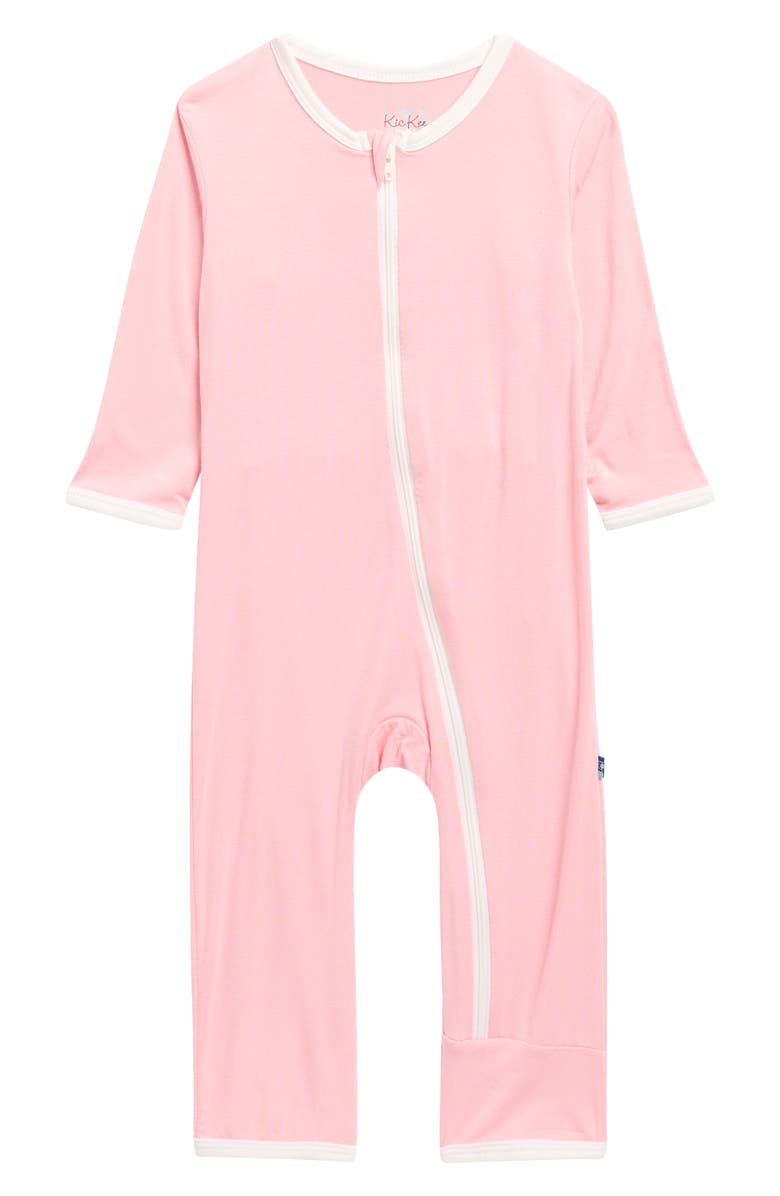 KicKee Pants I Heart Mom Zip Romper, Alternate, color, Lotus I Love Mom