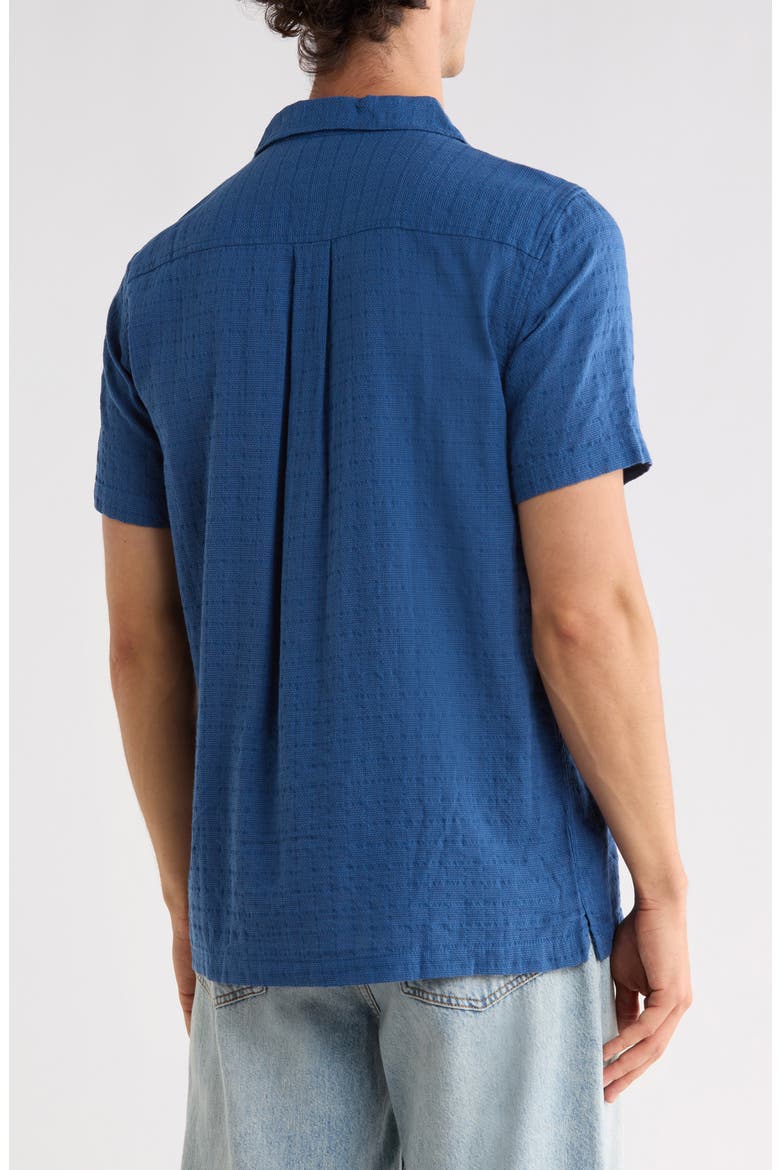 Barge Cotton Camp Shirt, Alternate, color, INDIGO