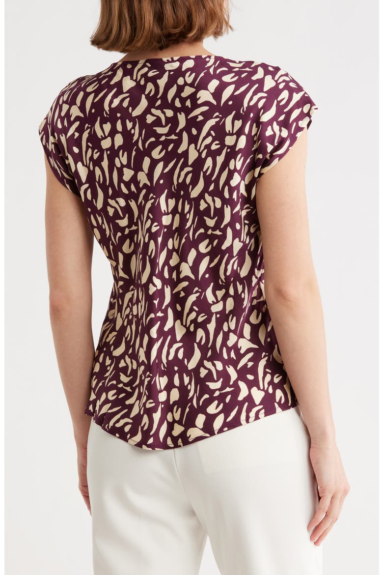 Cowl Neck Top, Alternate, color, BURGUNDY PRINT