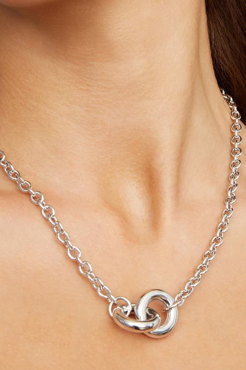 Oradina Sterling Silver Together Pendant Necklace In Silver
