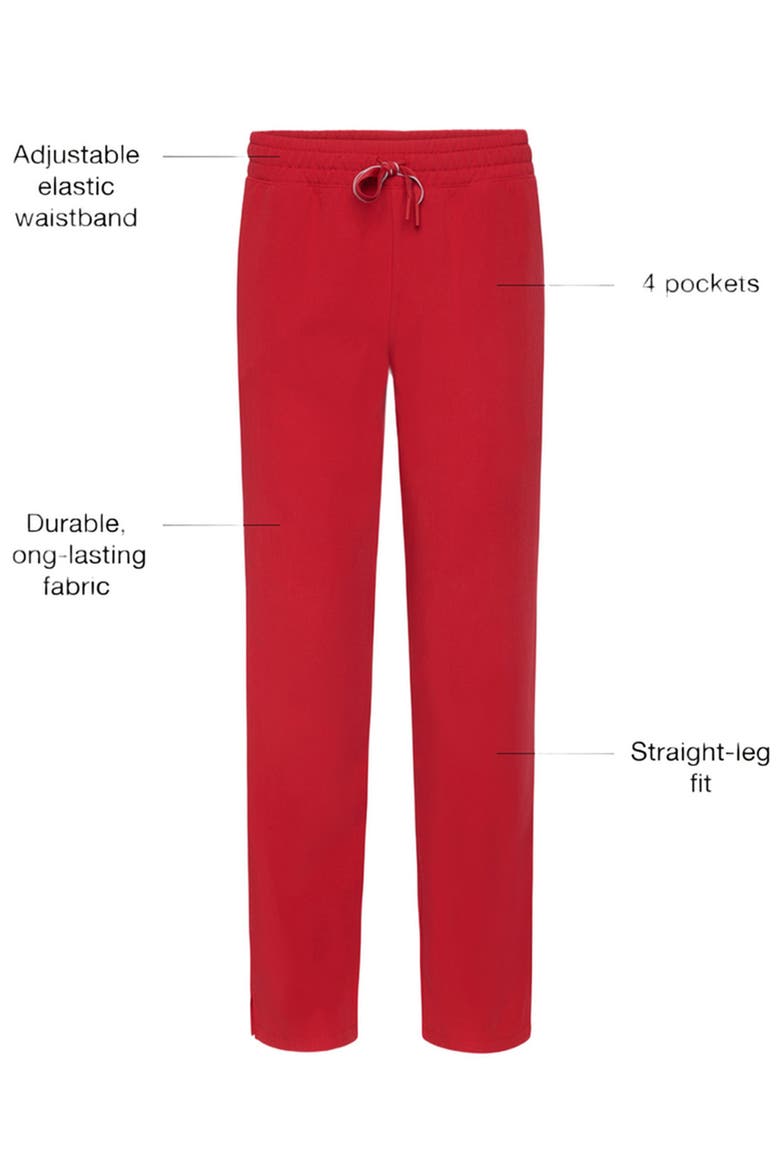 UltraLAST Essential Performance Men's 5-Pocket Scrub Set, Alternate, color, Red