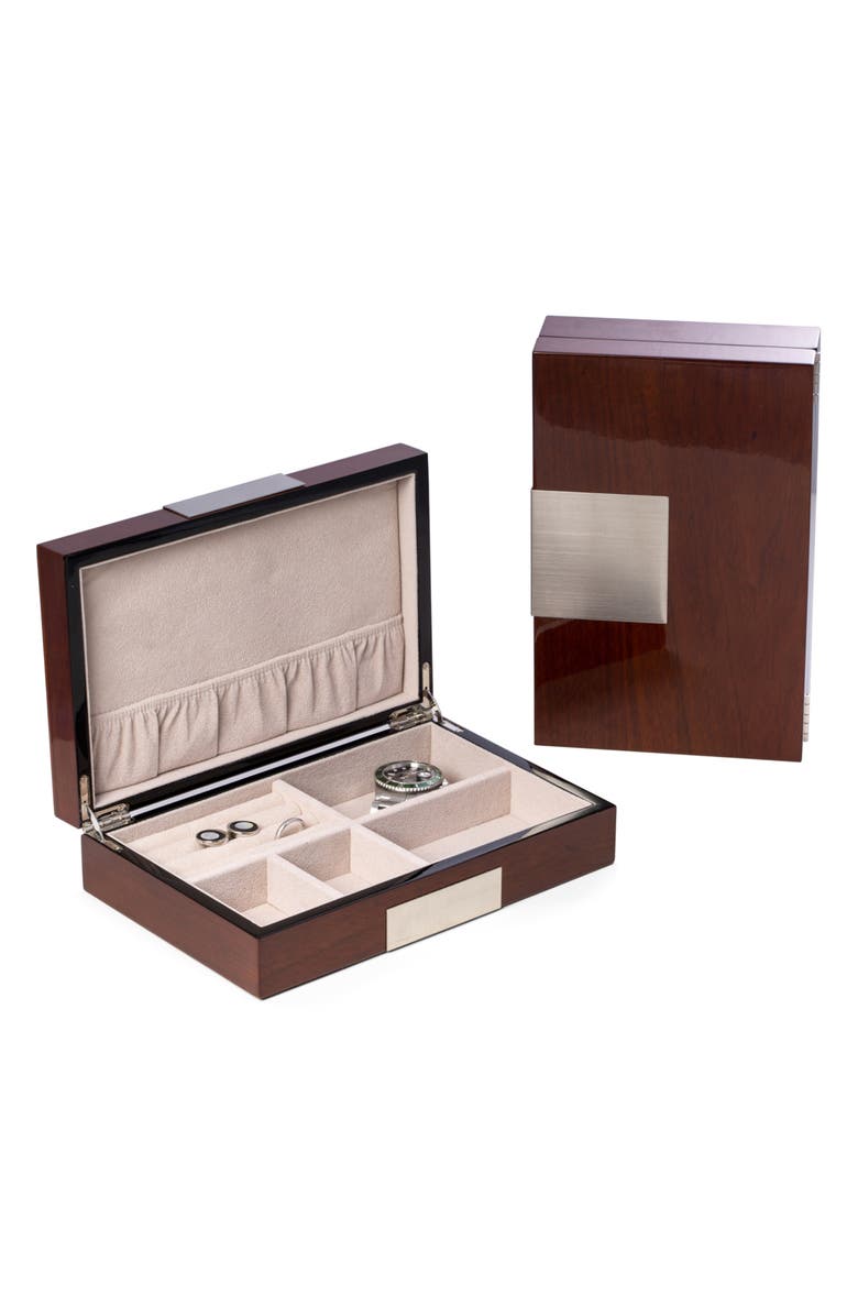 Bey-Berk Valet Storage Box, Alternate, color, Brown