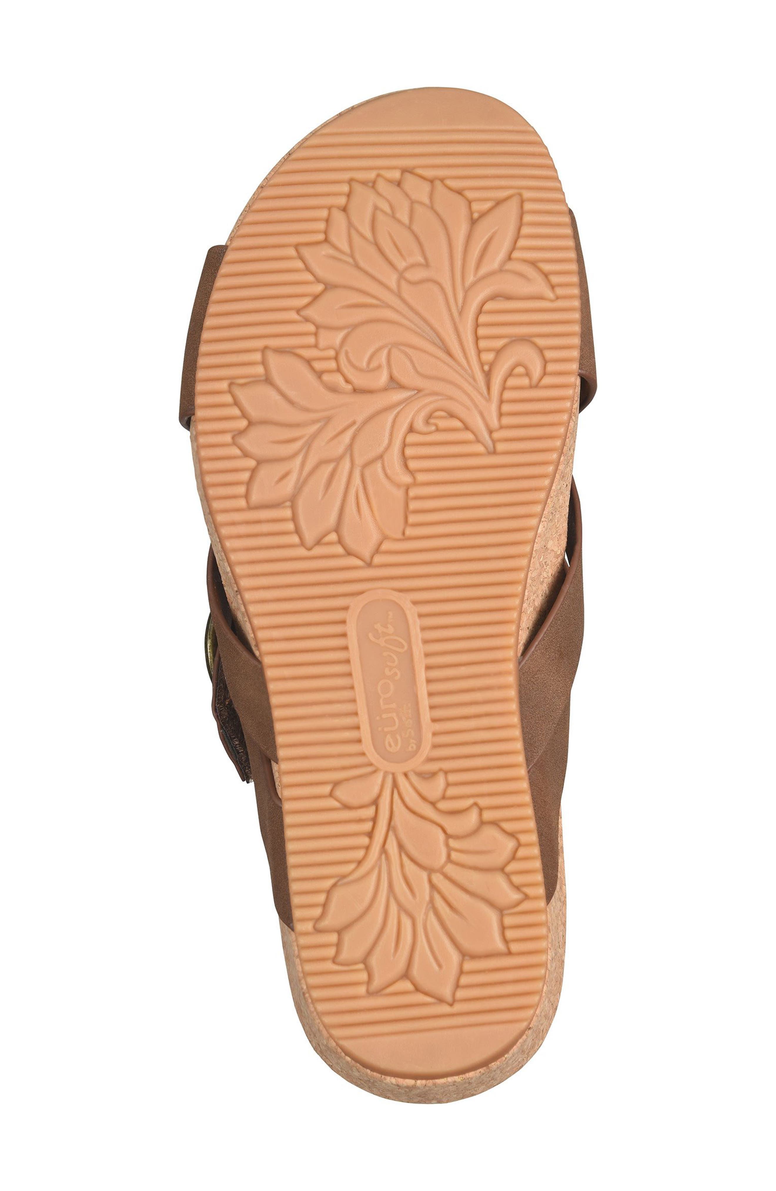 Grainger Wedge Slide Sandal, Alternate, color, BROWN