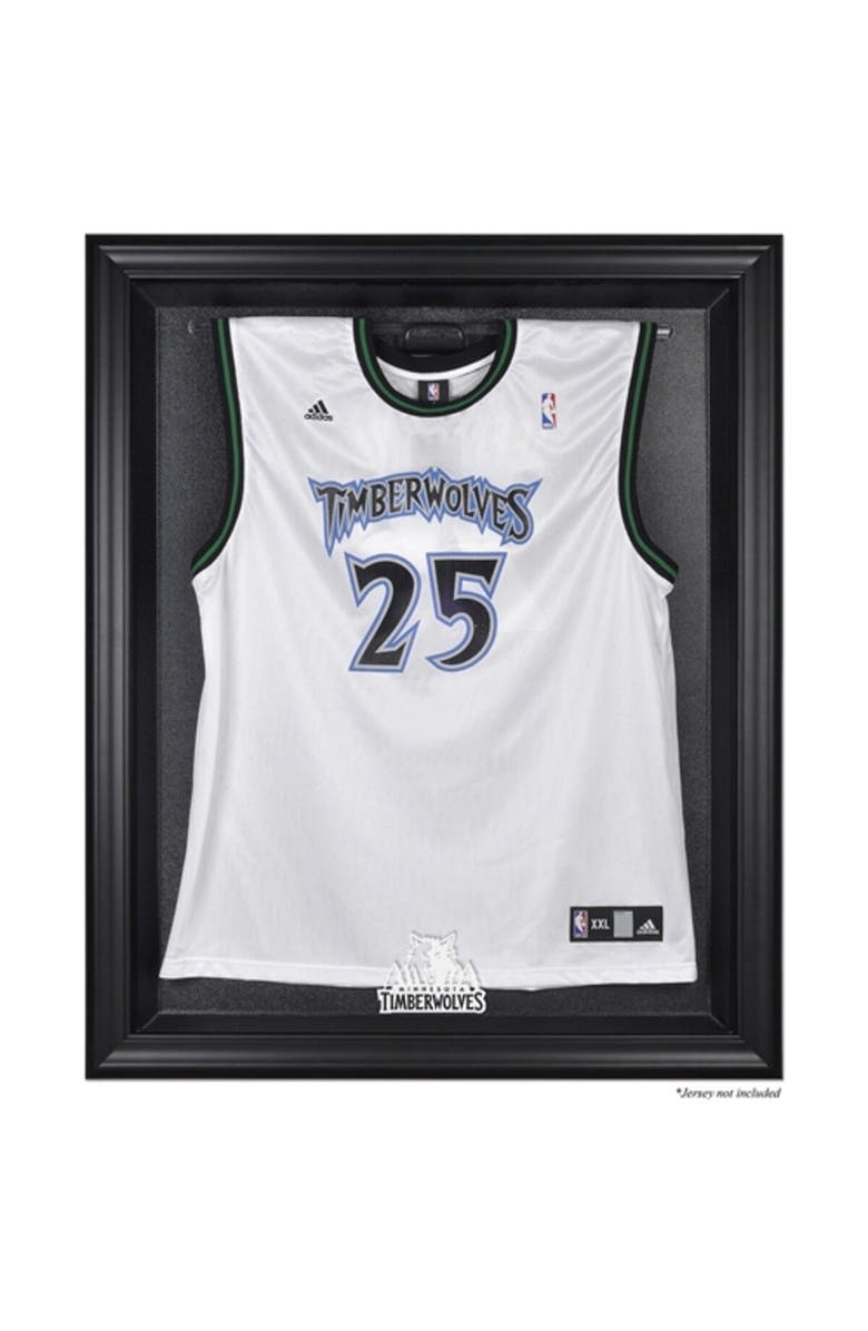 FANATICS AUTHENTIC Minnesota Timberwolves (2008-2017) Black Framed Team Logo Jersey Display Case, Main, color, 