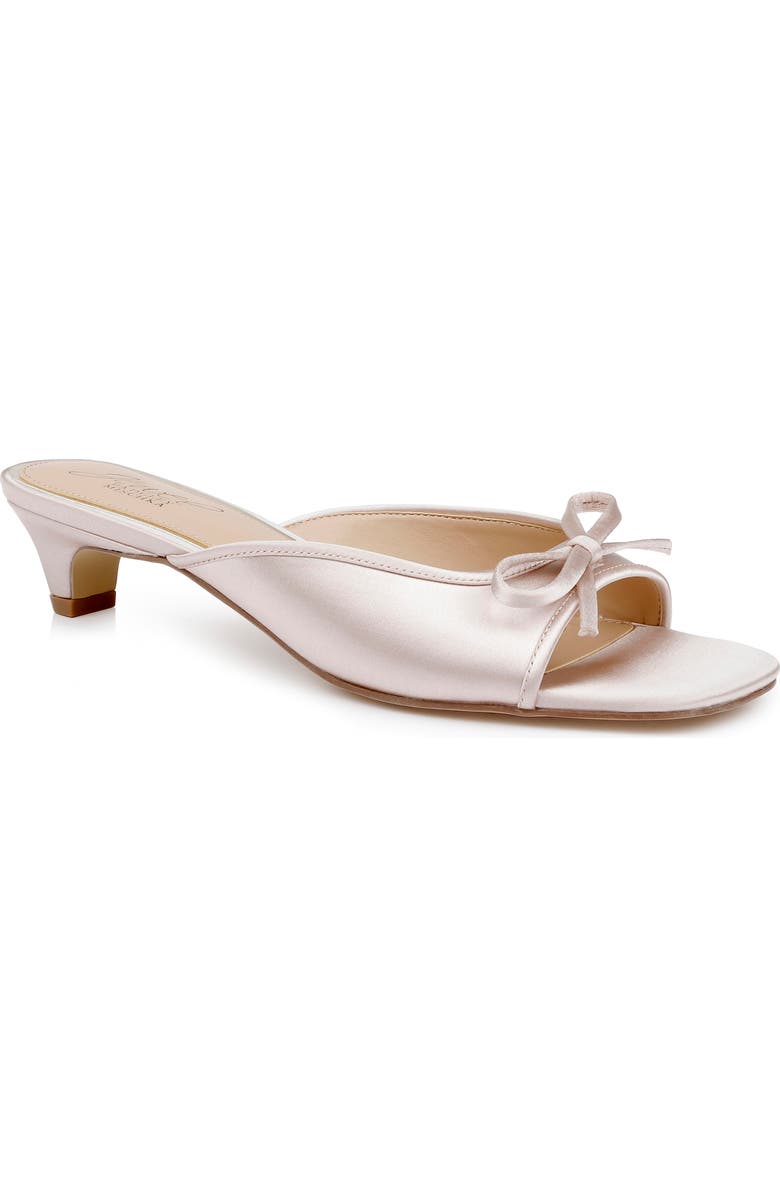 Jewel Badgley Mischka Felisha Kitten Heel Slide Sandal, Main, color, Champagne Satin