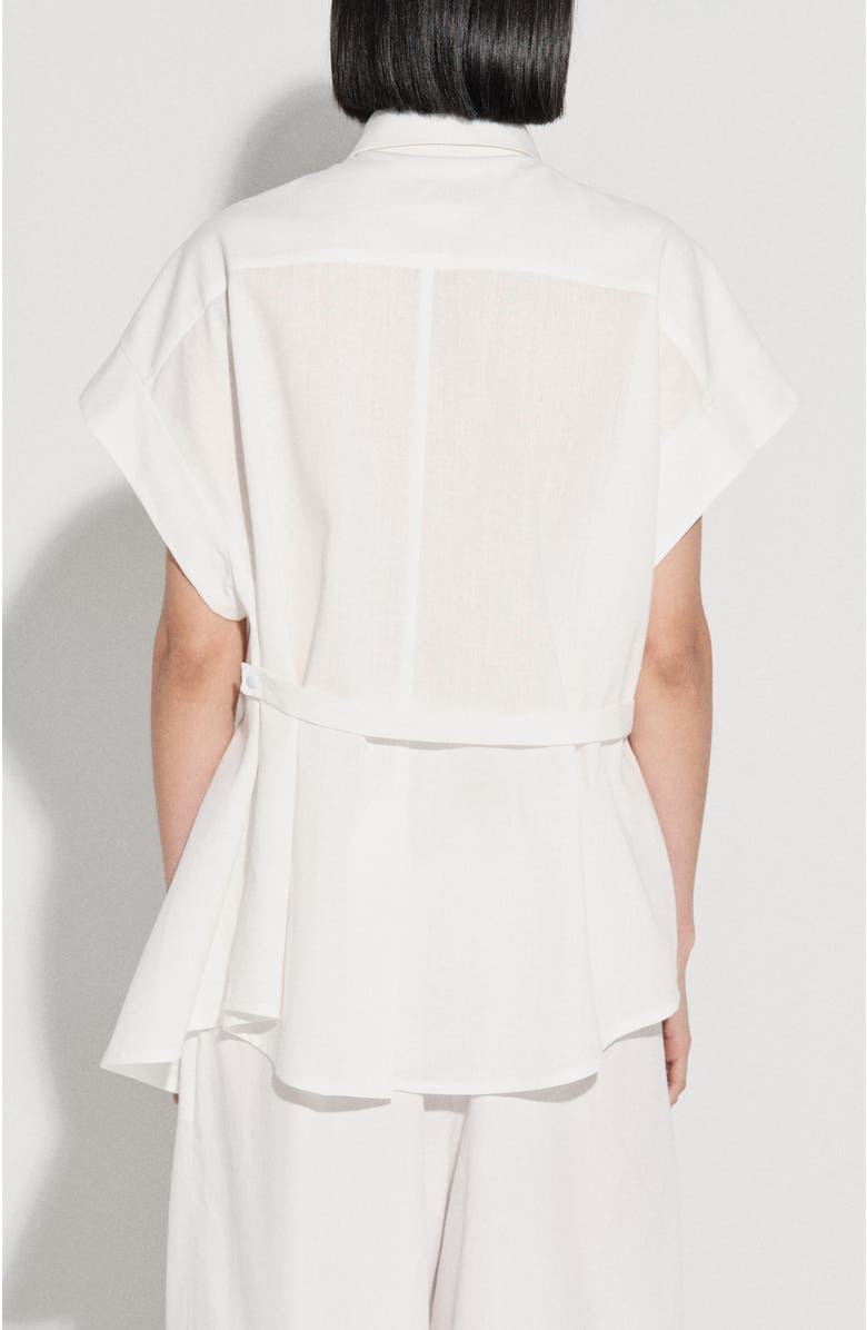 De Loreta Oeste Asymmetric Button-Up Cotton Shirt, Alternate, color, 