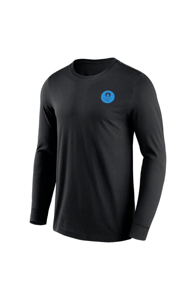 FANATICS Men's Fanatics Branded Black Paris 2024 Summer Olympics Text Block Overlay Long Sleeve T-Shirt, Alternate, color, 