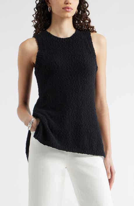 Textured Cotton Sweater Tank