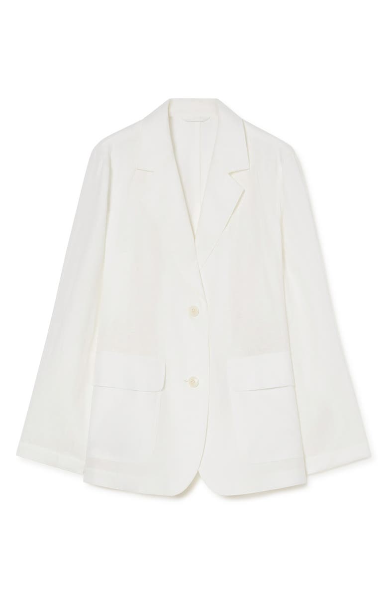 Marina Rinaldi Tonale Linen Blazer, Alternate, color, Ivory