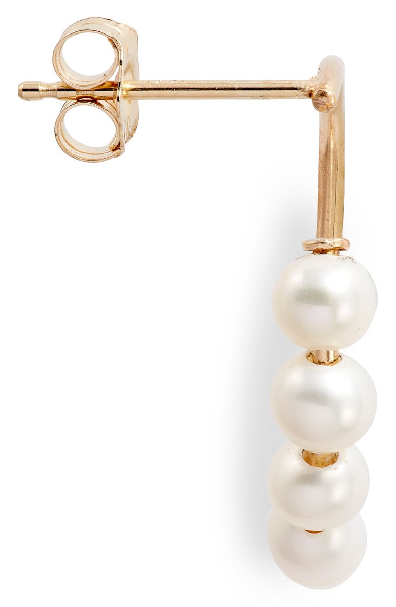 Poppy Finch Pearl Frontal Hoop Earrings, Alternate, color,