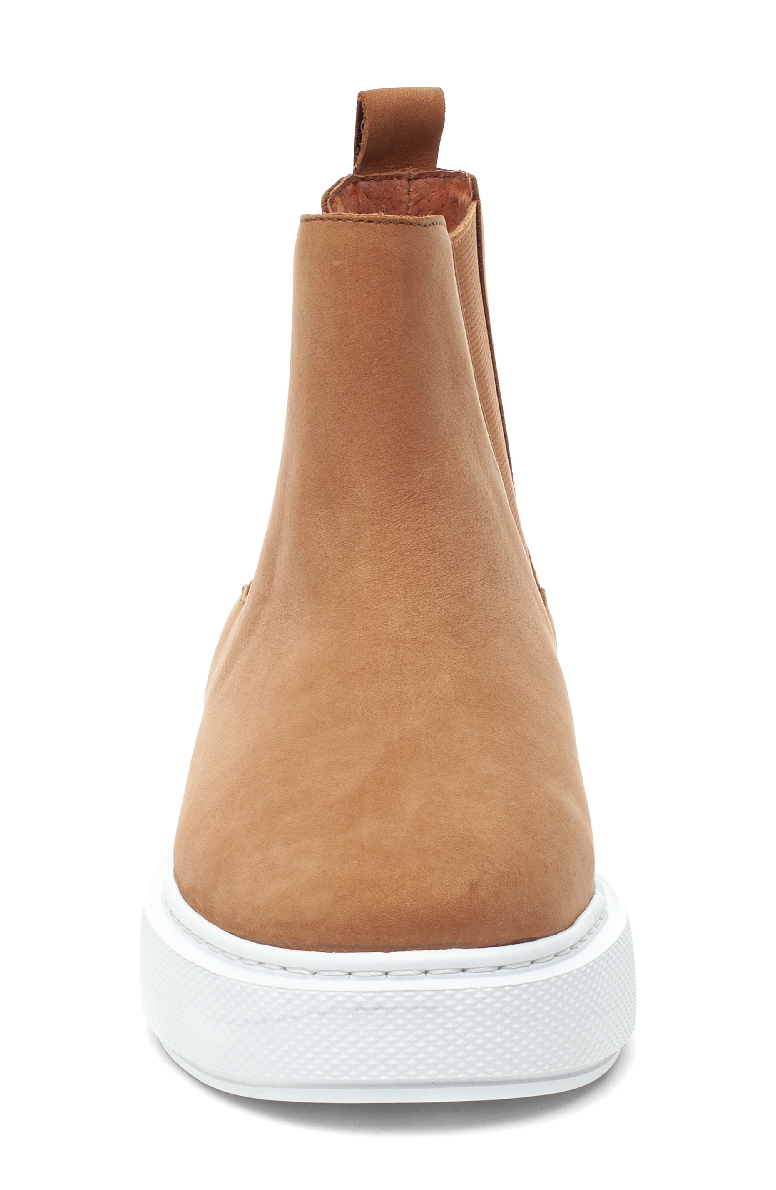 Dani Platform Chelsea Boot, Alternate, color, COGNAC NUBUCK LEATHER