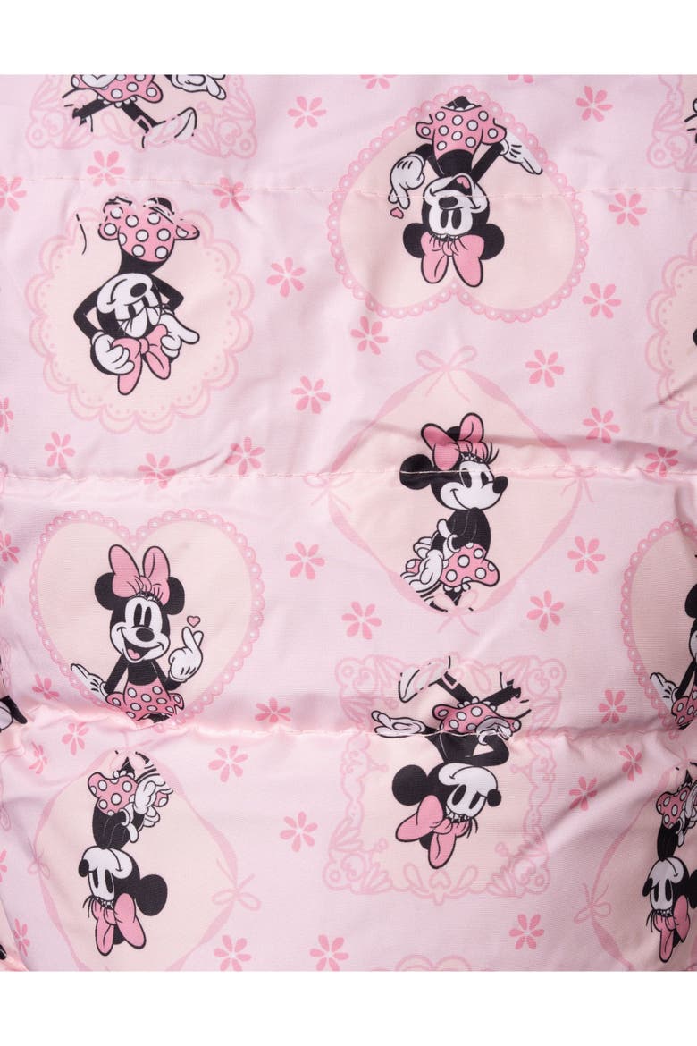 Minnie Mouse Hooded Puffer Jacket (toddler & Little Kid), Alternate, color, Minnie Pink Floral
