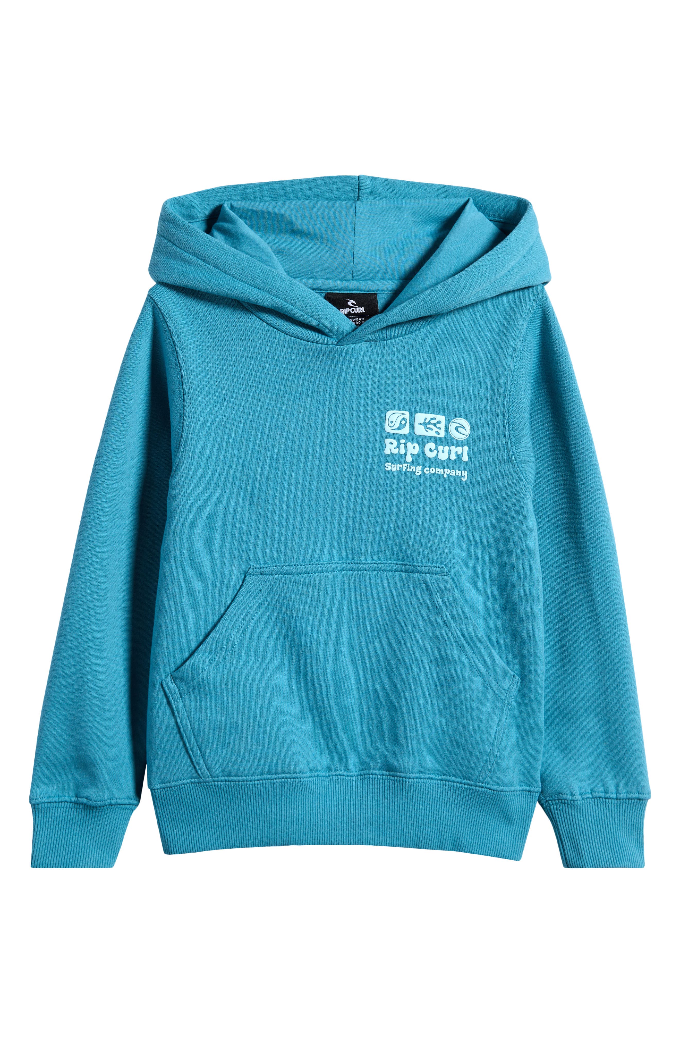 Rip Curl Kids' Surf Geo Logo Graphic Hoodie (Toddler & Little Kid( in Ocean 