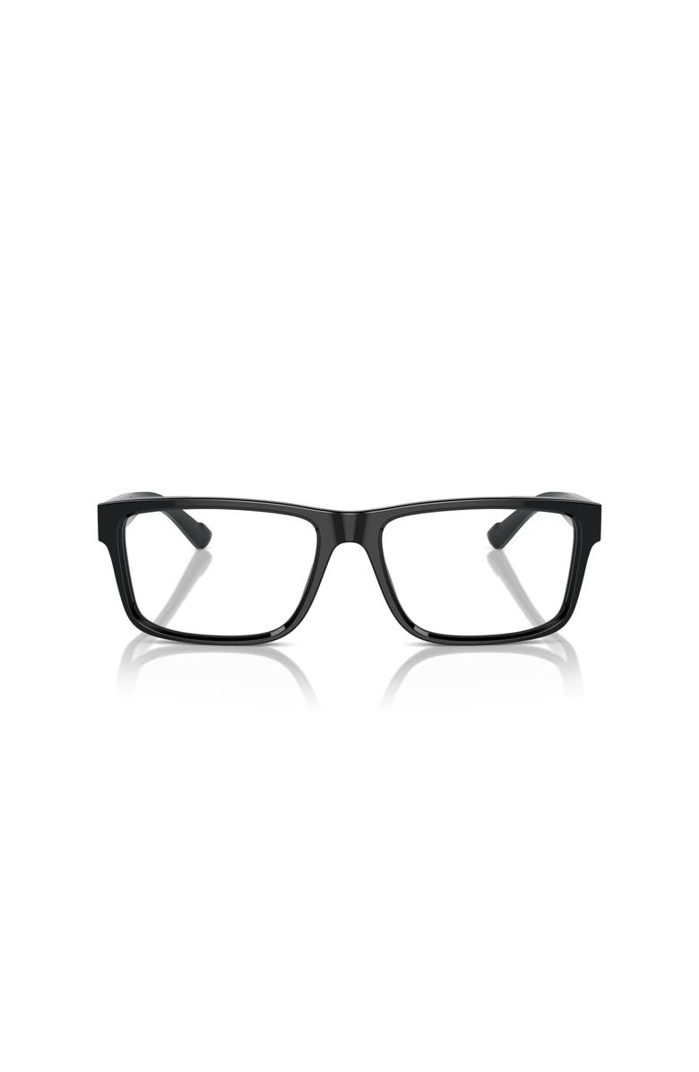 Ferrari 57mm Rectangle optical glasses, Alternate, color, Black