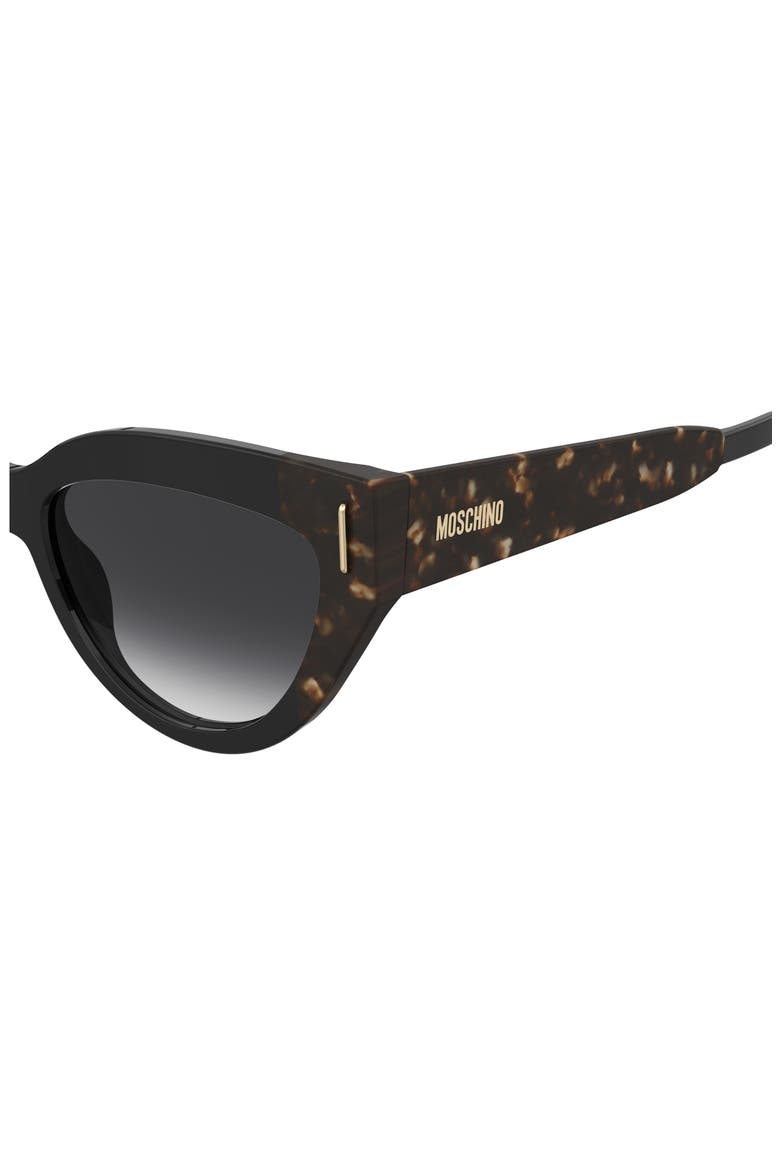 56mm Gradient Cat Eye Sunglasses, Alternate, color, BLACK HAVANA/ DARK GREY SF