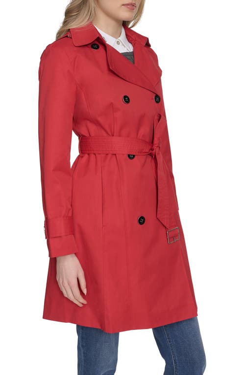 Cole Haan Signature Water Resistant Trench Coat With Removable Hood