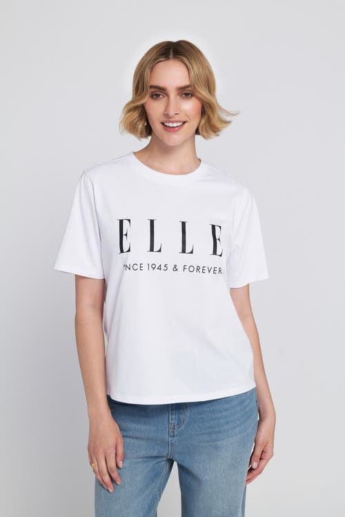 Elle Collection Get The Look Logo Printed Tee In White