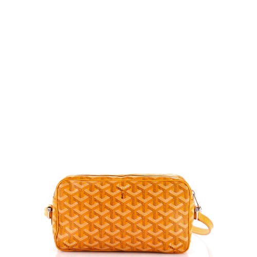 Pre-owned Goyard  Goyard Cap Vert Bag Coated Canvas In Yellow