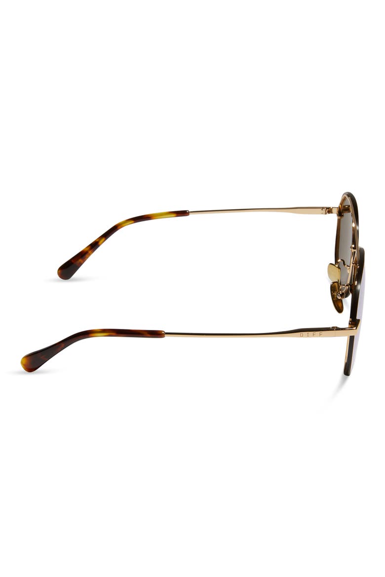 Lenox 57mm Polarized Mirrored Aviator Sunglasses, Alternate, color, GOLD