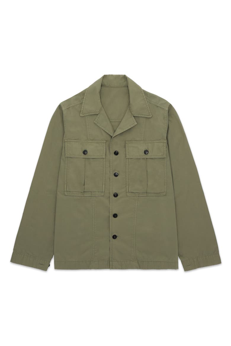 Solomon Twill Cotton Overshirt, Main, color, SAGE