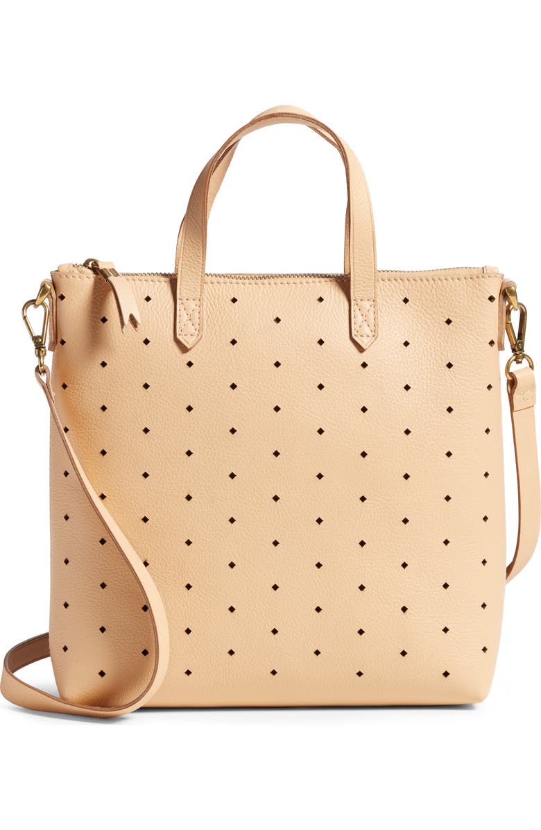 Madewell Mini Transport Perforated Leather Crossbody Bag, Main, color,