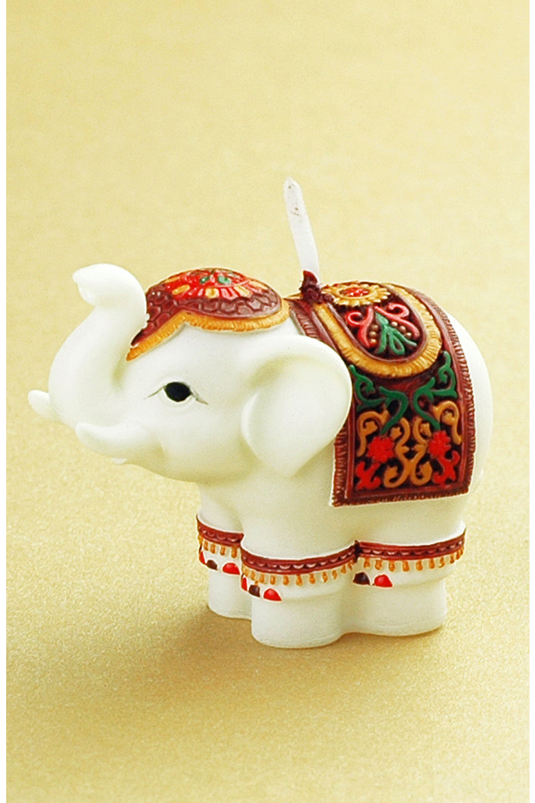 Lucky Elephant Candle, Alternate, color, Off-white / Cream