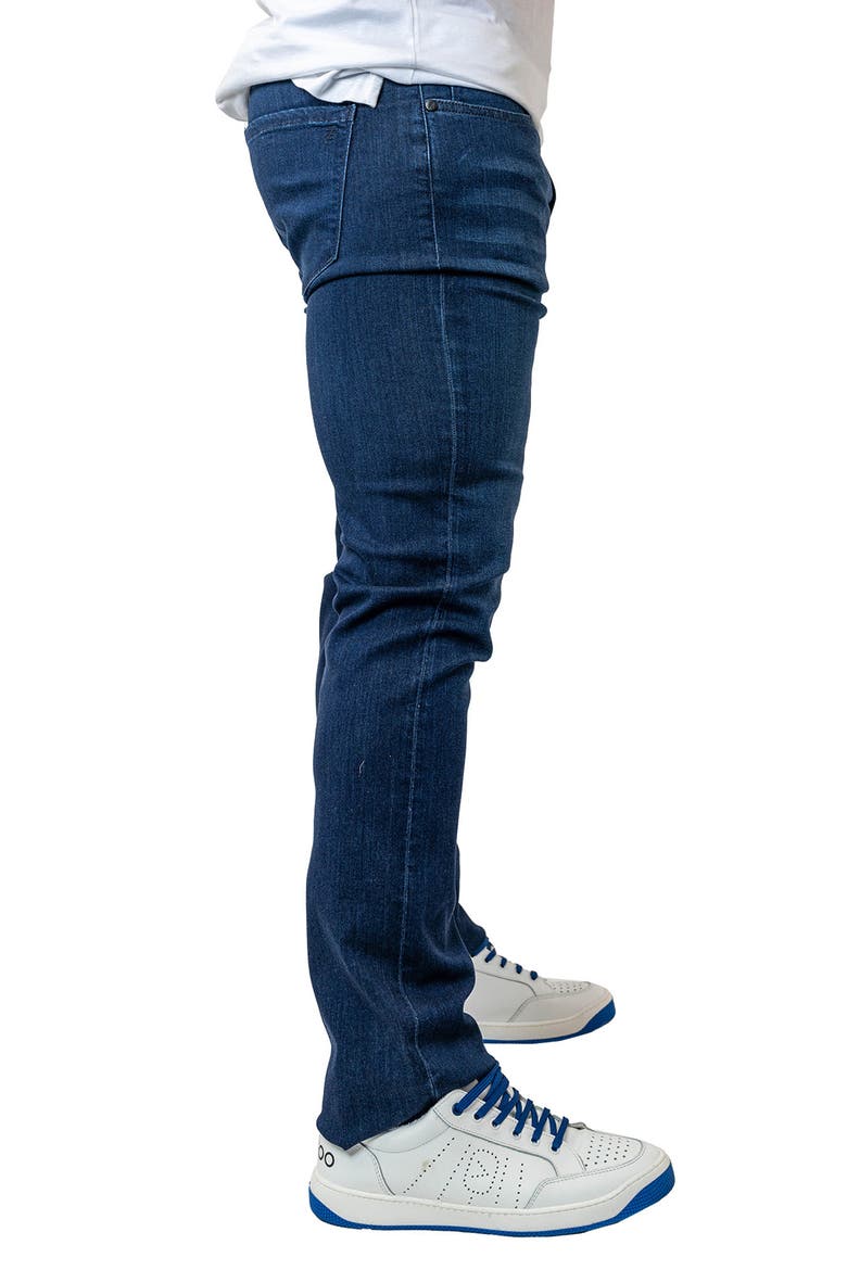 Torn Stretch Denim Jeans, Alternate, color, BLUE