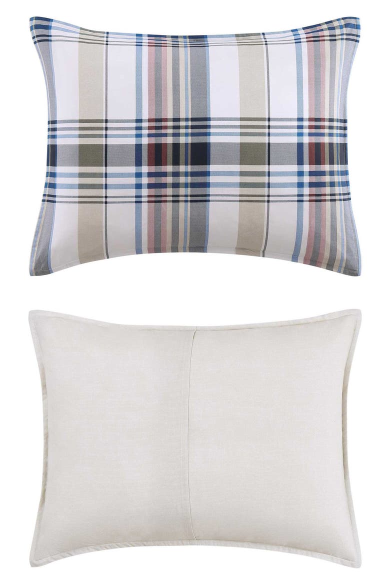 Waterbury Plaid Duvet Cover & Shams Set, Alternate, color, MEDIUM / DARK BLUE
