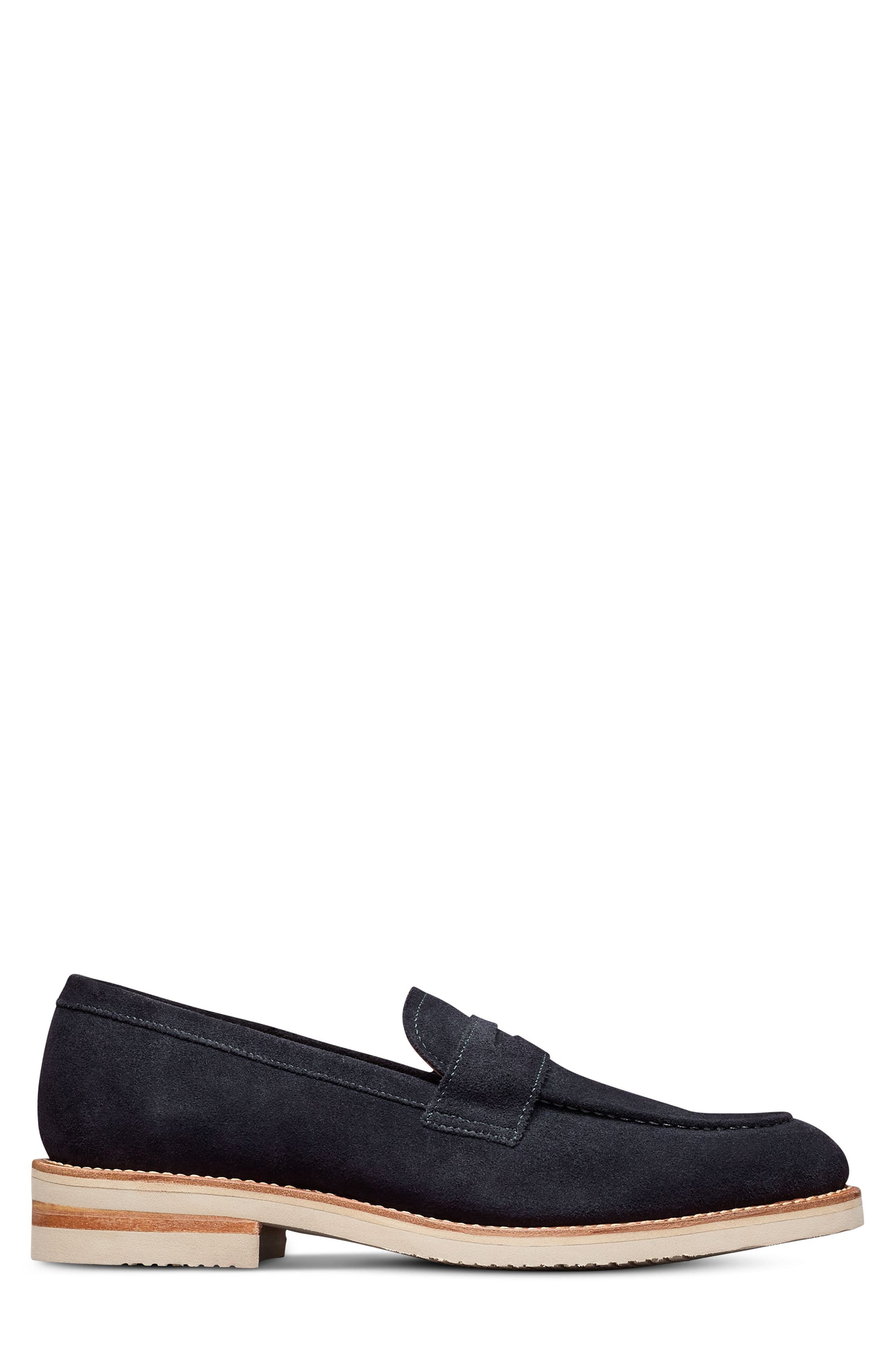 Allen Edmonds Damon Penny Loafer, Alternate, color, Navy