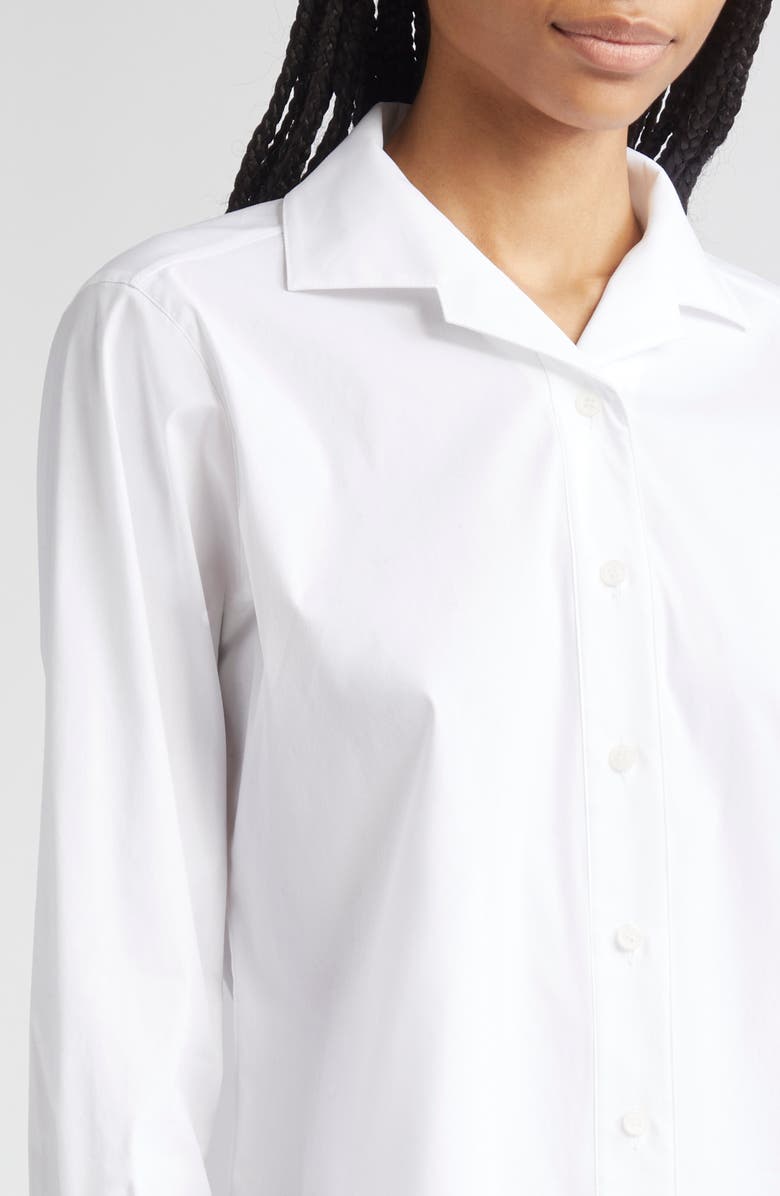 Lafayette 148 New York Notch Collar Blouse, Alternate, color, White