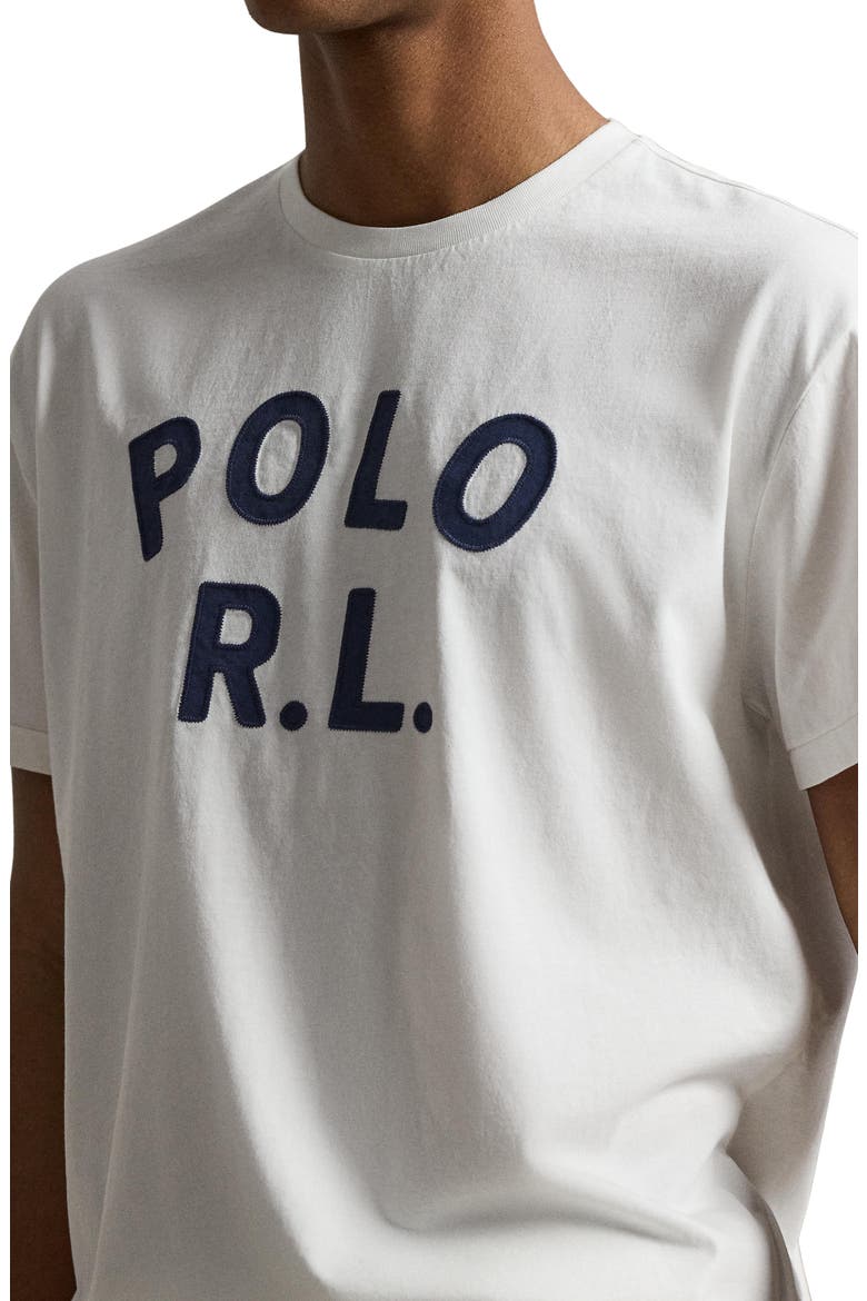 Classic Fit Logo Appliqué Cotton T-Shirt, Alternate, color, WHITE