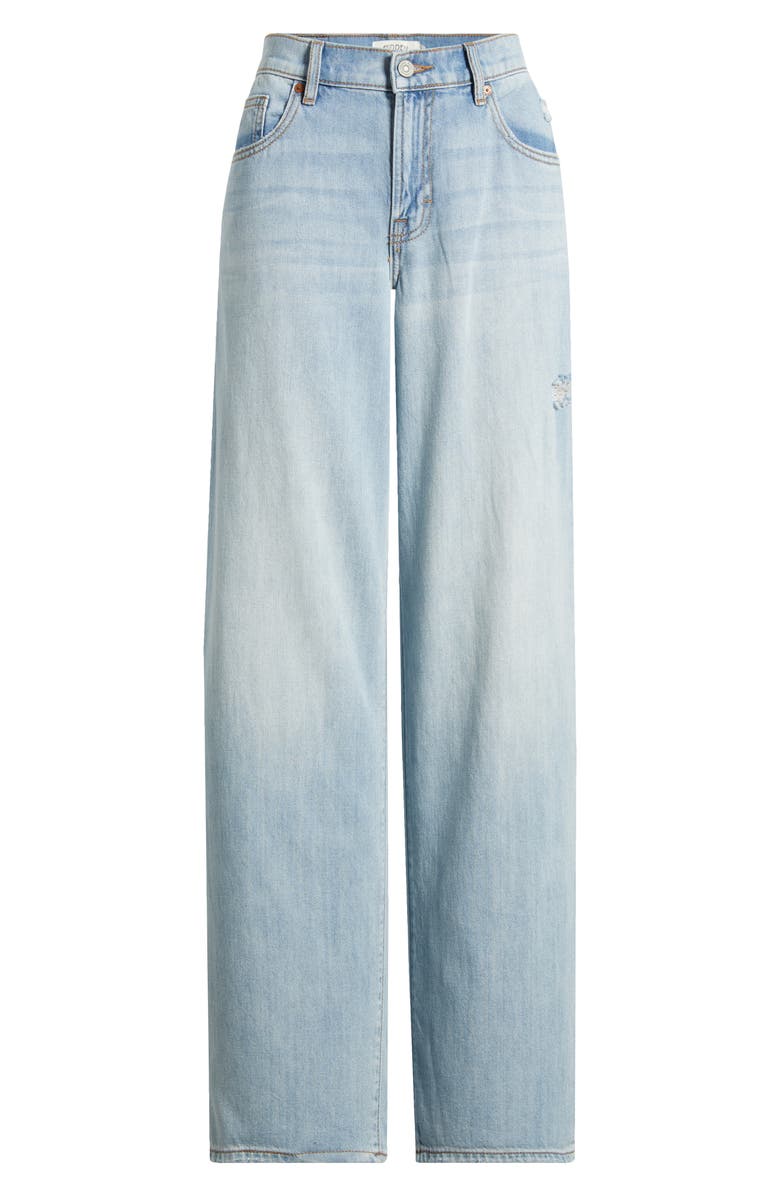 HIDDEN JEANS High Waist Baggy Wide Leg Jeans, Alternate, color, Light Wash