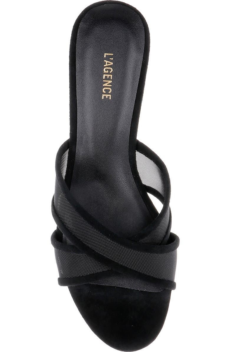 L'AGENCE Padua Slide Sandal, Alternate, color, Black Mesh