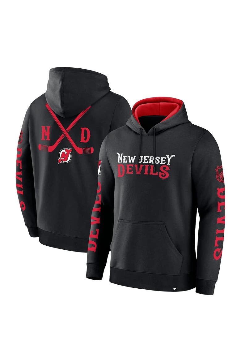 Men's Fanatics Black New Jersey Devils Big City Legacy Fleece Pullover Hoodie, Main, color, Black