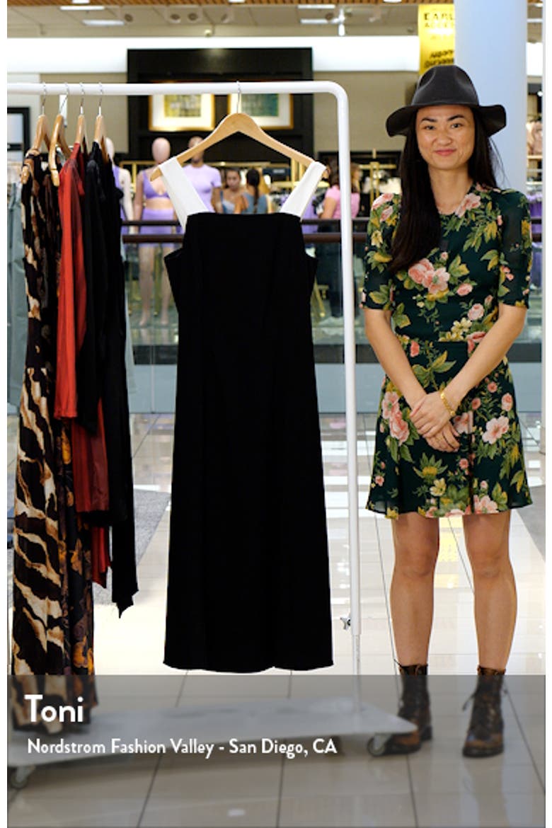 Contrast Strap Midi Dress video