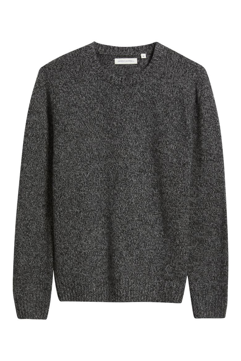 Girvan Merino Wool Sweater, Alternate, color, BLACK