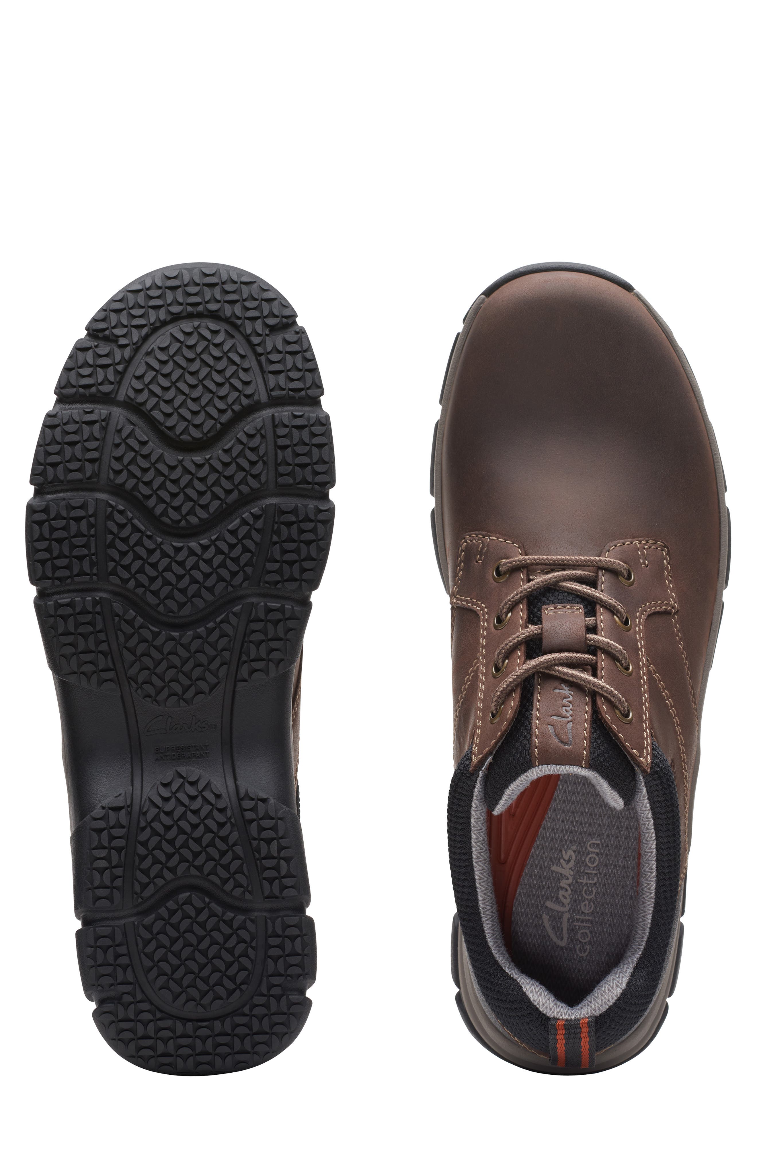 Clarks<sup>®</sup> Walpath Waterproof Low Boot, Alternate, color, Brown Leather