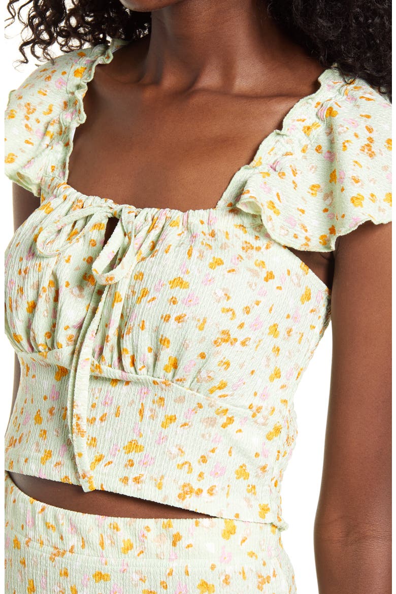 Lace Up Crop Top, Alternate, color, PASTEL GREEN