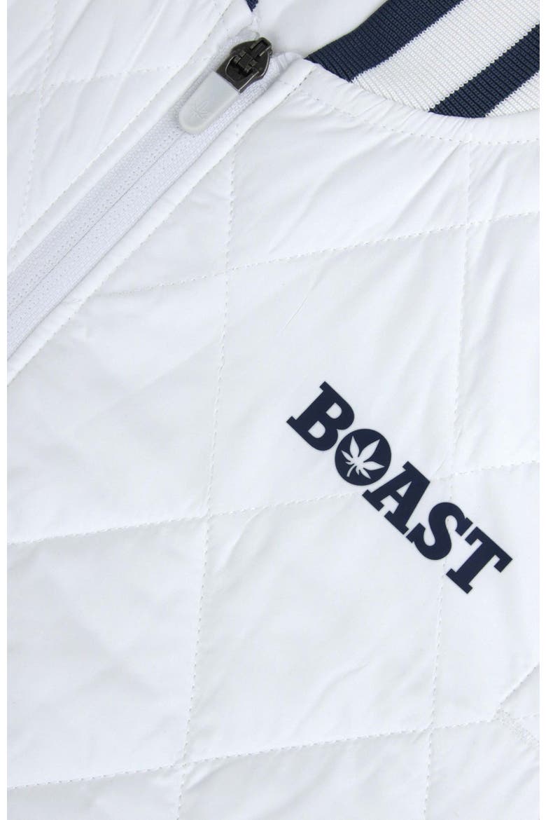 Quilted Varsity Bomber, Alternate, color, Vintage Navy