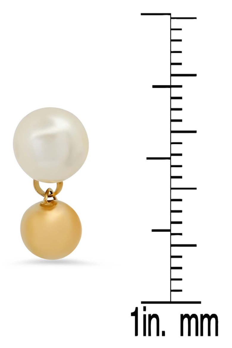 Imitation Pearl Ear Jackets, Alternate, color, GOLD