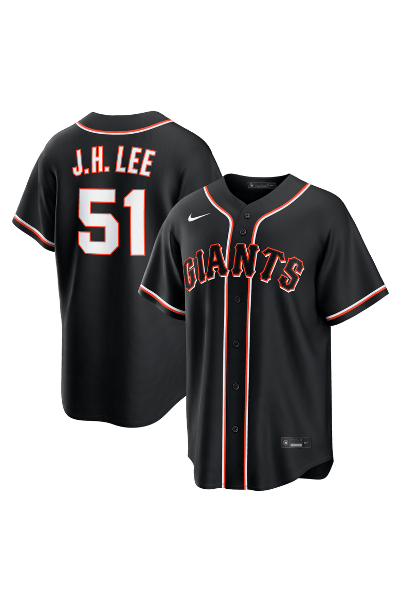 Men's Nike Jung Hoo Lee San Francisco Giants Fashion Replica Black Out Jersey, Main, color, Black